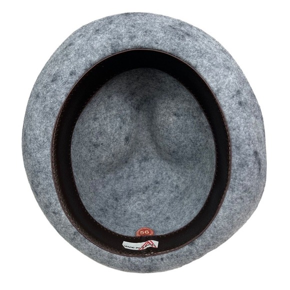 Dolomiten Lienz Hat Wool Gray Green Woven Detail Men Sz 21 in Made in Austria - Picture 5 of 6